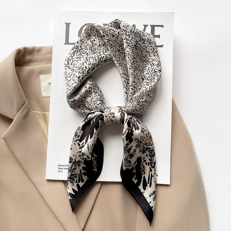 Scarf  Satin Bandana Print Scarves