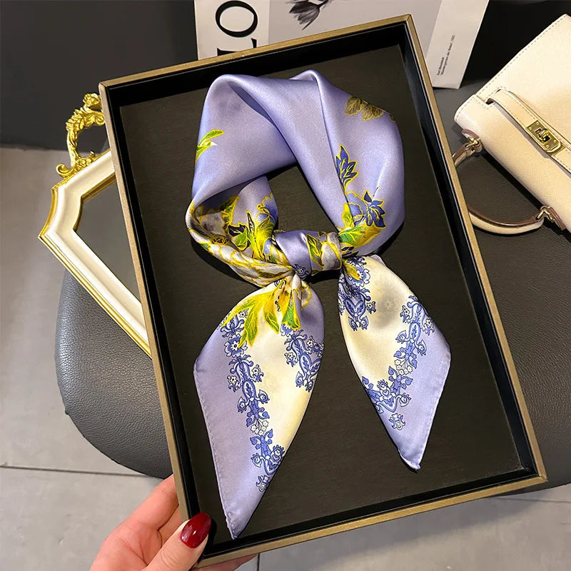 Scarf  Satin Bandana Print Scarves