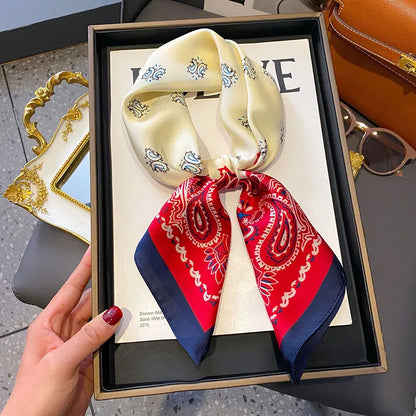Scarf  Satin Bandana Print Scarves