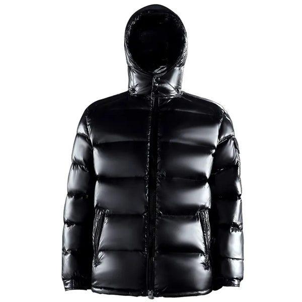 Men's Warm Puffer Jacket Shiny Down Brand Detachable