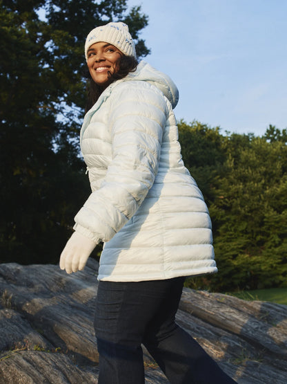 Women'S Hooded Mid Length Puffer Jacket, Sizes XS-3X