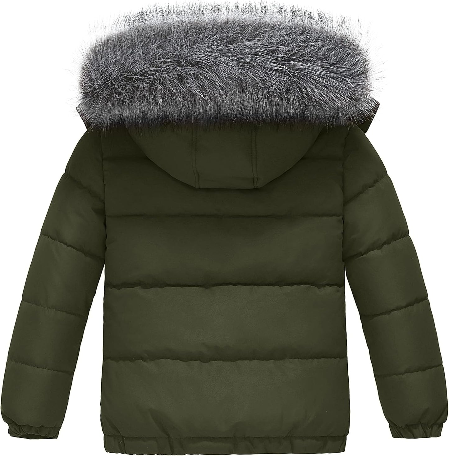 Boys' Winter Coat Waterproof Puffer Coat Warm Fleece Jacket