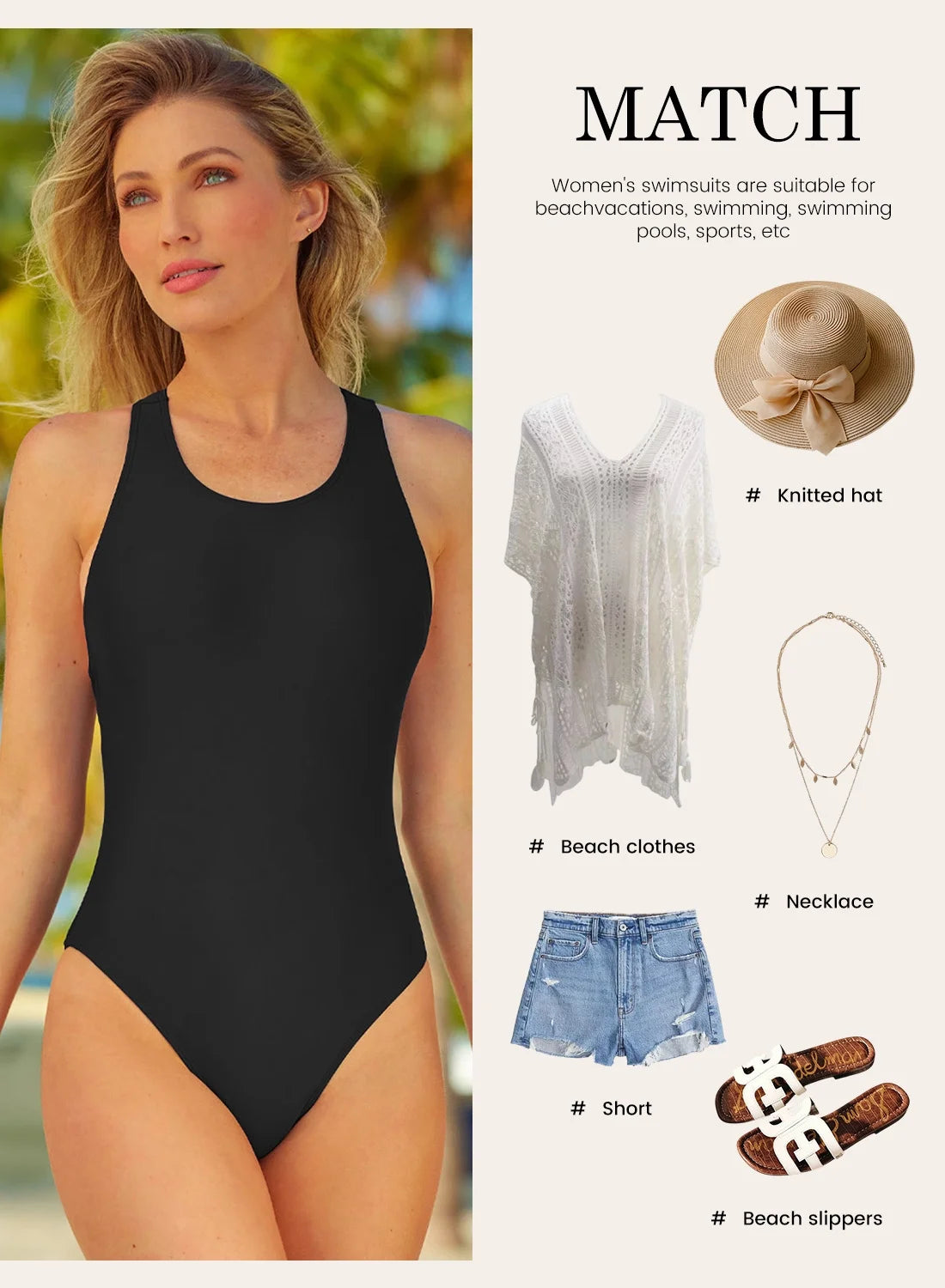 Women'S Removable Padded One Piece Swimwear Vacation Swimsuit Vintage Swim Suits Athletic Bathing Suit for Women