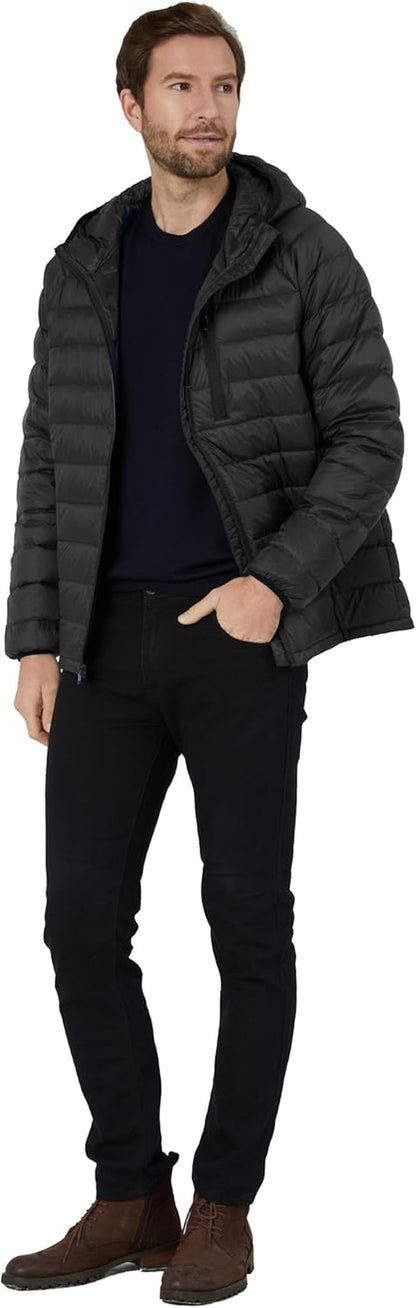 Men'S Packable down Jacket Lightweight Puffer Jacket Hooded Winter Jacket