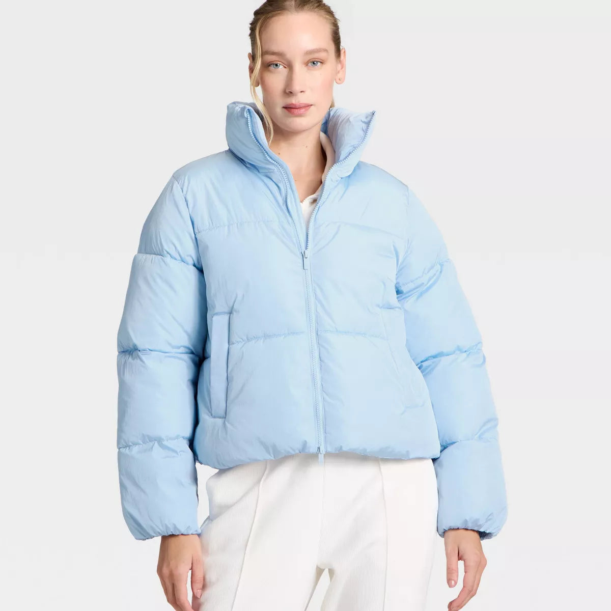Women'S Puffer Jacket - All in Motion Light Blue