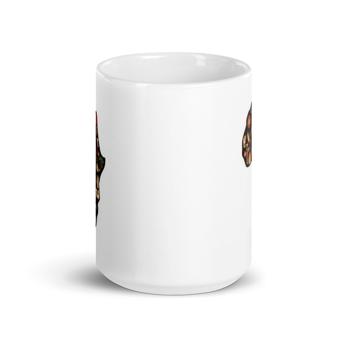 White glossy mug