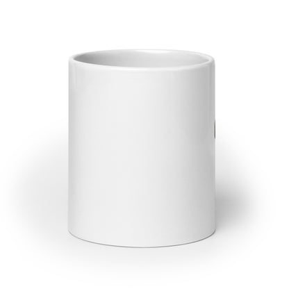 White glossy mug